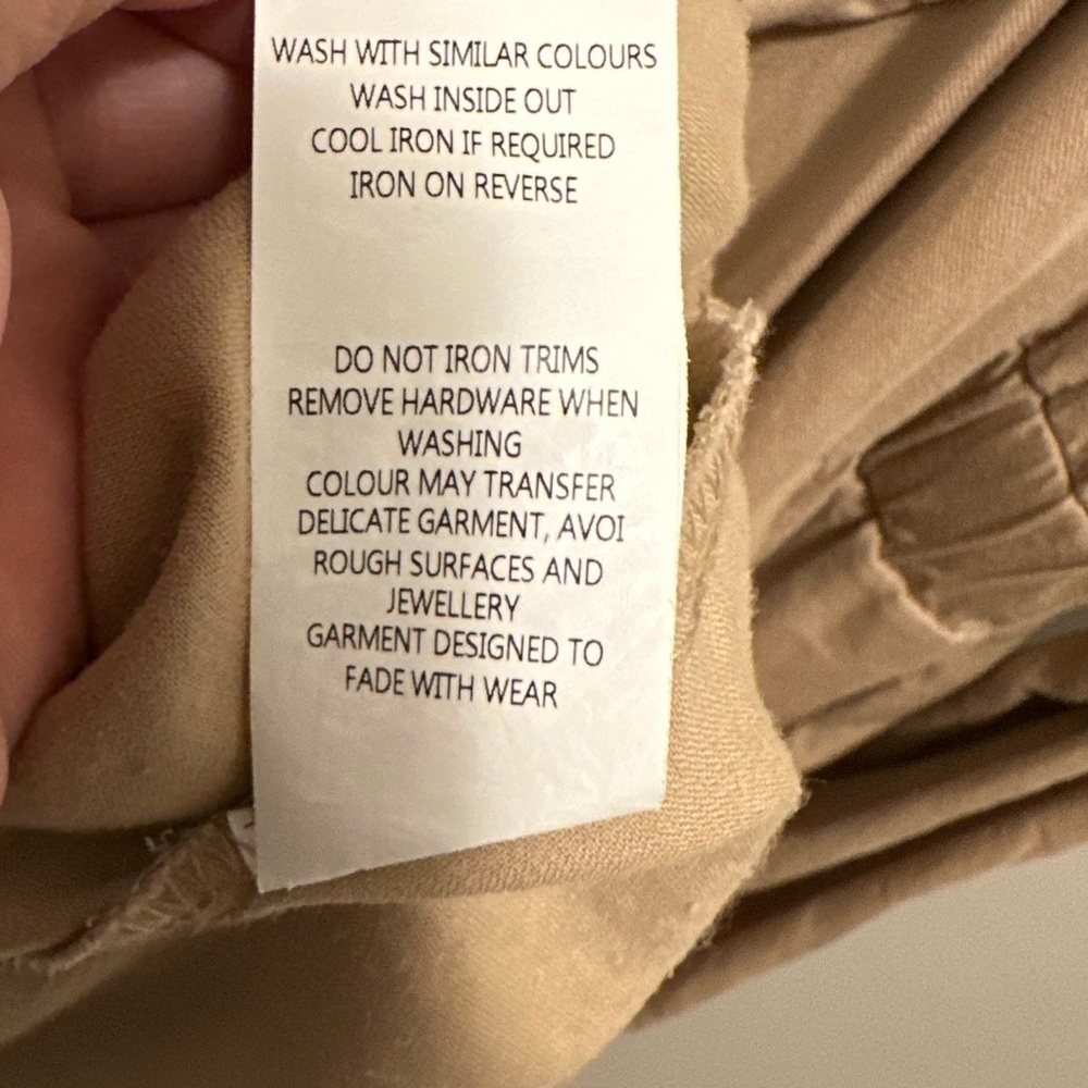 AMALIE THE LABEL Monimonie Linen Blend Long Trench Coat Natural Tan Casual Sz 8 - Picture 8 of 10